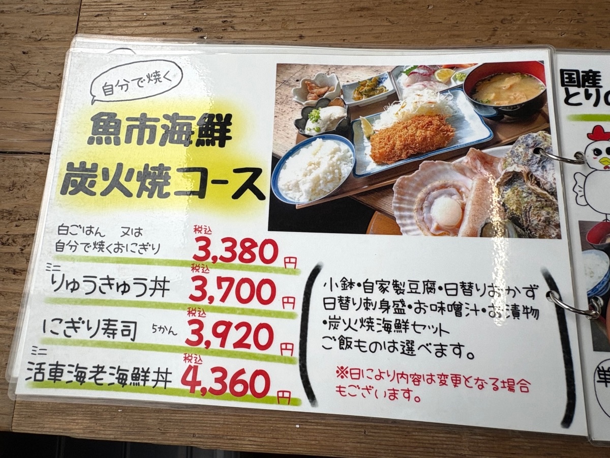 魚市魚座 メニュー